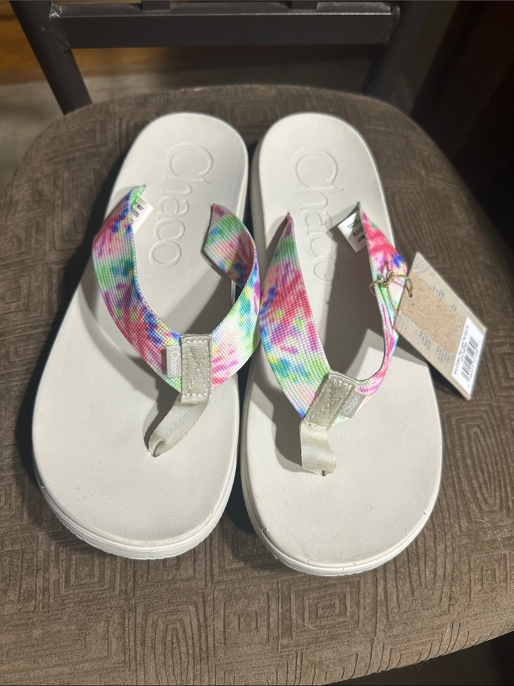 NWT Chaco Women's Chillos Tie Dye Flip Flop size 10 - Picture 2 of 5